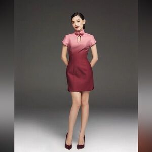 🛑Poem Bangkok red Mini Dress qipao